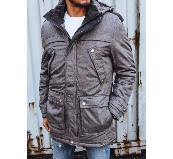 Pánská zimní bunda šedá model 21966652 - Dstreet