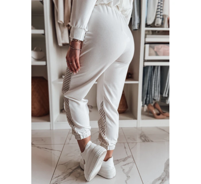 Dámské tepláky ELEGRA v barvě ecru FashionStreet UY2514