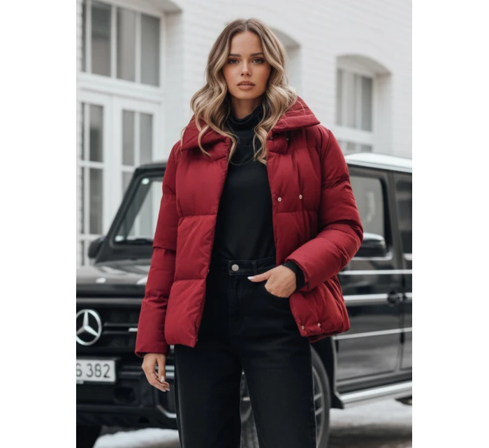Dámská prošívaná zimní bunda LARO bordó FashionStreet TY4957
