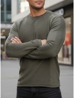 Pánský khaki svetr model 21995134 - FashionStreet Pánský khaki svetr model 21995134 - FashionStreet