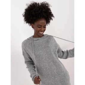 sukienka z kapturem szara model 20471243 - Factory Price sukienka z kapturem szara model 20471243 - Factory Price