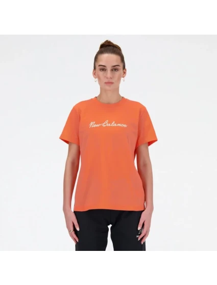 Tričko New Balance S/S Script Tee Gfr W WT41909GFR