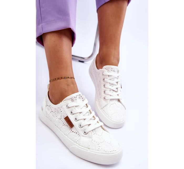 Dámské Krajkové Tenisky BIG STAR W274925 Bílé