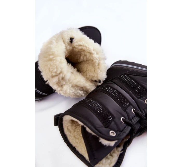 Dámské šněrovací boty do sněhu Progress PROGJ-22-134 Černé Dámské šněrovací boty do sněhu Progress PROGJ-22-134 Černé