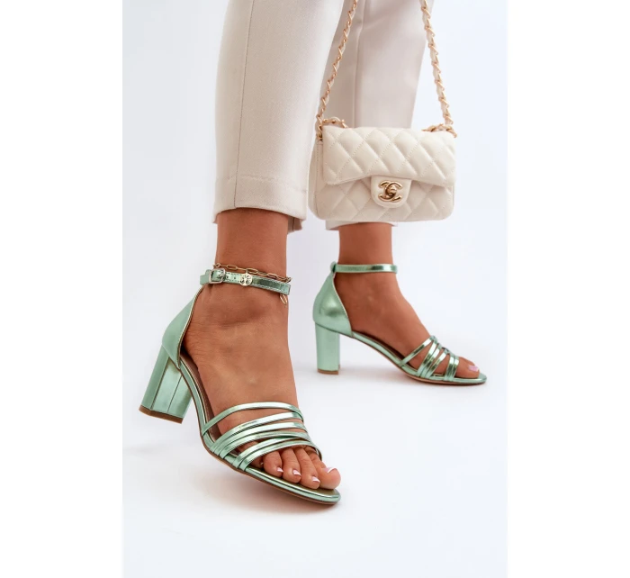 Sandály Na Podpatku S Pásky Černé Enitia Sandály Na Podpatku S Pásky Černé Enitia