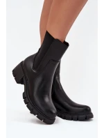 Dámské Botky Na Eko Kůže Černé model 21707142 - Boto Dámské Botky Na Eko Kůže Černé model 21707142 - Boto