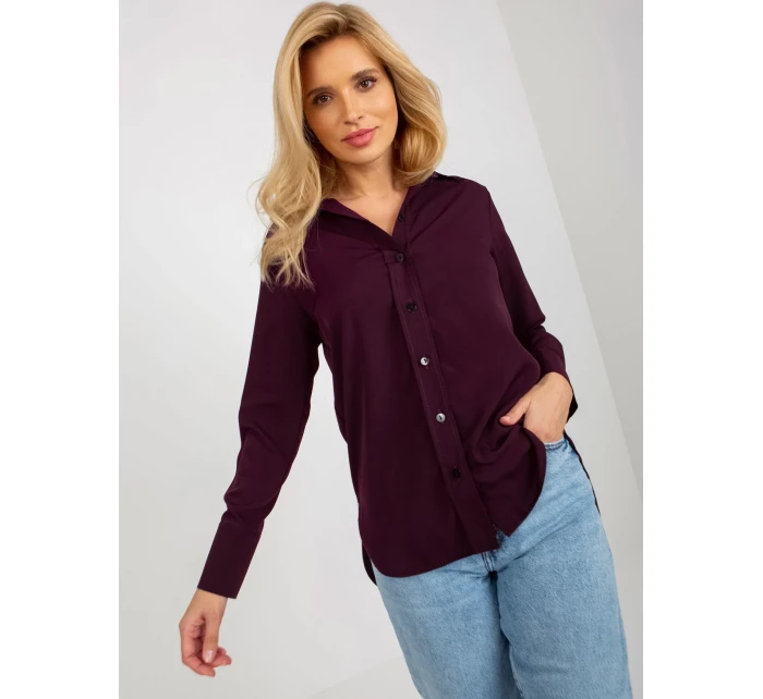 Dámská košile LK KS model 18171242 tmavě fialová - FPrice