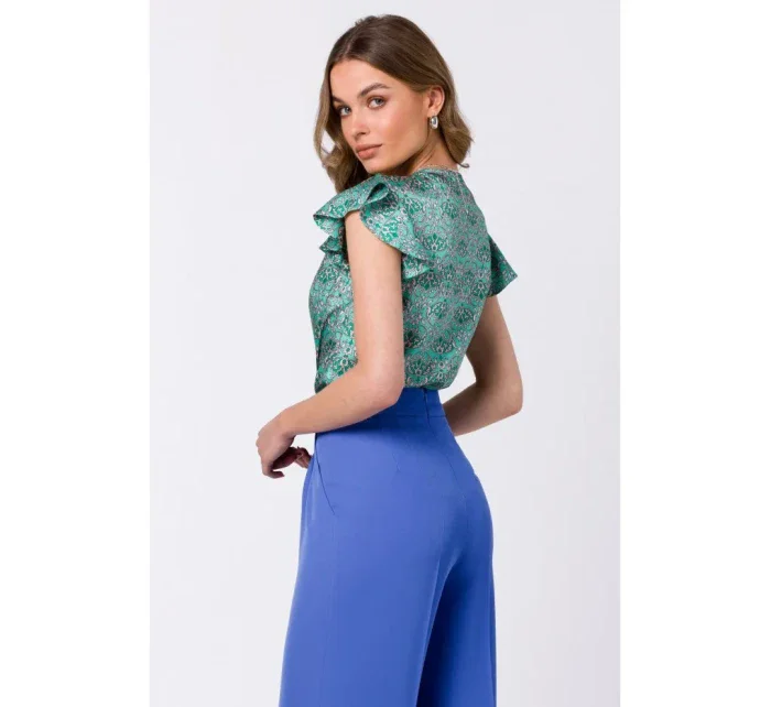 S344 Halenka s nařasenými rukávy - model 1 S344 Halenka s nařasenými rukávy - model 1