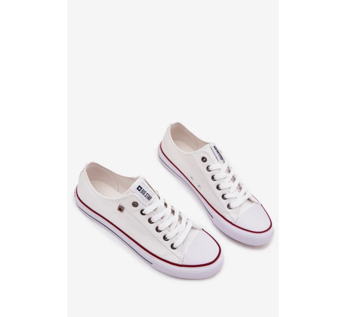 Pánské nízké textilní tenisky Big Star – bílé Pánské nízké textilní tenisky Big Star – bílé