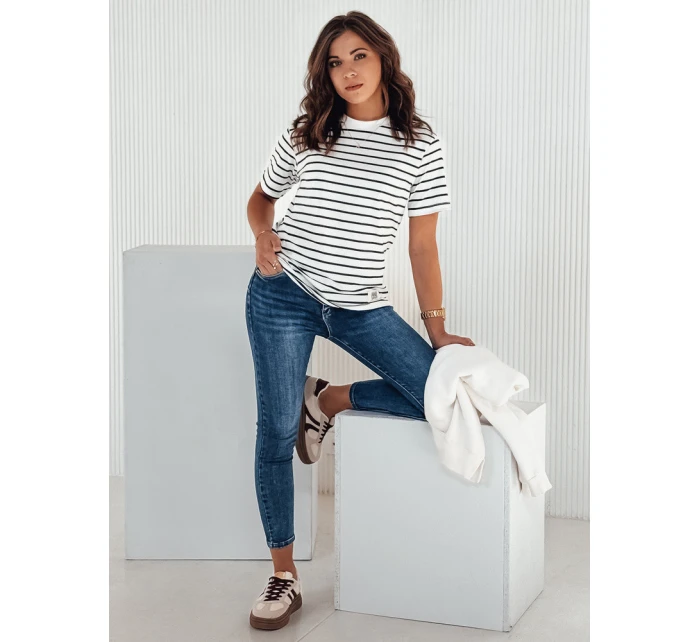 Dámské pruhované tričko RILANT navy blue FashionStreet RY2564