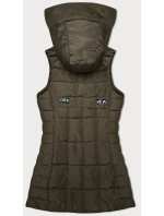Dámská vesta v khaki barvě s kapucí S'West (B8226-11)