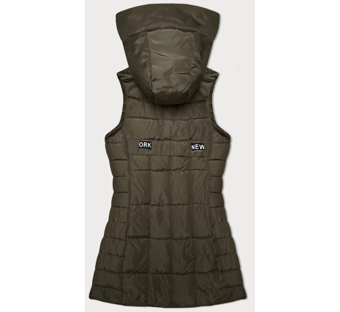 Dámská vesta v khaki barvě s kapucí S'West (B8226-11)