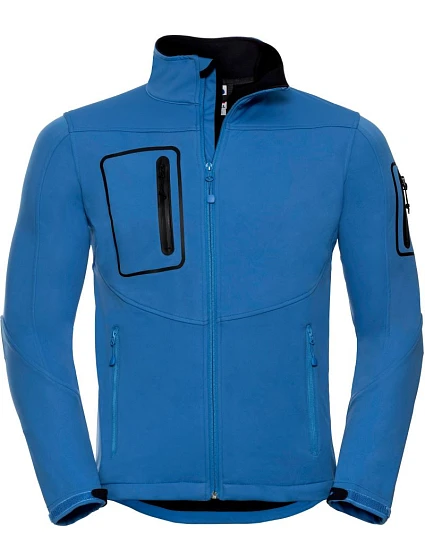 Russell Athletic 520M Pánská 3-vrstvá sportovní softshell bunda 10.520M azure blue Russell Athletic 520M Pánská 3-vrstvá sportovní softshell bunda 10.520M azure blue