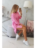 Šaty s kapucí a delšími zády světle růžové Šaty s kapucí a delšími zády světle růžové