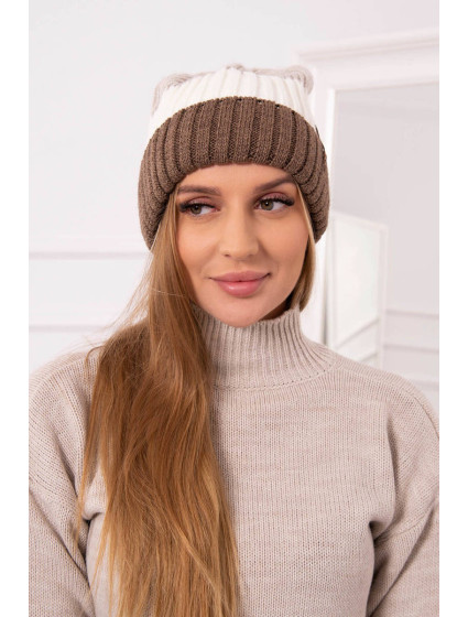 fleecová čepice tmavě béžová model 18751527 - K-Fashion