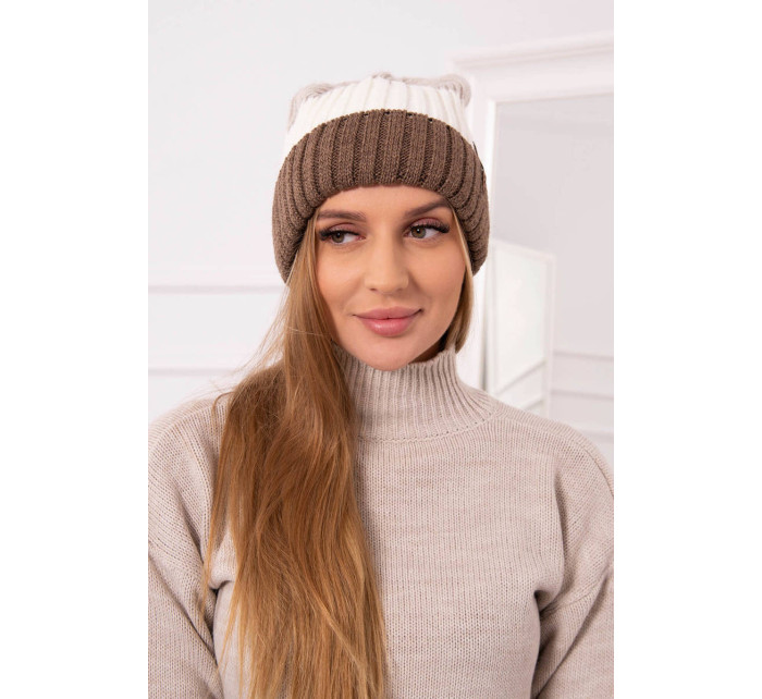 fleecová čepice tmavě béžová model 18751527 - K-Fashion