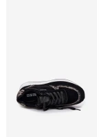 Dámské Zamszové Sneakersy Big Star OO274A312 HI-POLY SYSTEM Černé Panther Dámské Zamszové Sneakersy Big Star OO274A312 HI-POLY SYSTEM Černé Panther