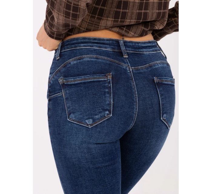 Spodnie jeans SP  ciemny niebieski model 21734265 - FPrice