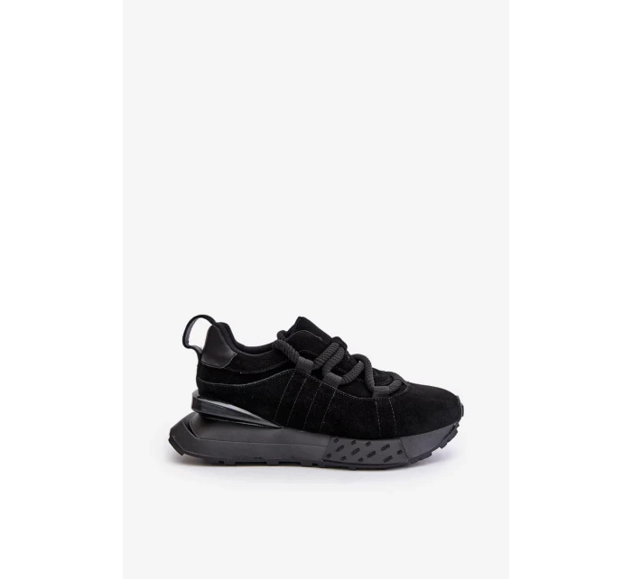 Semišové Dámské Tenisky Na Platformě S Tlustým Šněrováním Artiker Černé Semišové Dámské Tenisky Na Platformě S Tlustým Šněrováním Artiker Černé