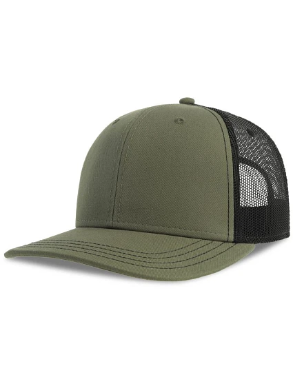 Atlantis Headwear Sonic-S 6 panelová Trucker kšiltovka 33.0259 olive/black