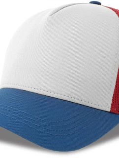 Atlantis Headwear Rapper Cotton-S 5 panelová Trucker kšiltovka 33.0260 white/red/royal