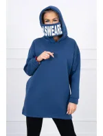 Zateplená mikina s kapucí z džínoviny