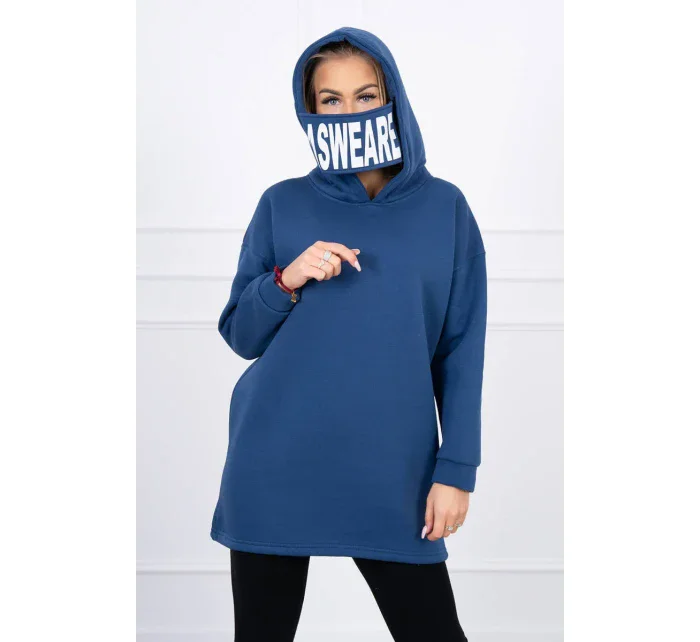 Zateplená mikina s kapucí z džínoviny