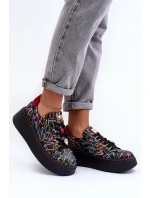 Kožené sportovní boty na platformě Maciejka 06191-39 Multikolor