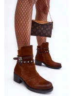 Ocieplané Botky Na Podpatku Camel Effie Ocieplané Botky Na Podpatku Camel Effie