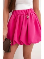 Dámská viskózová sukně balónová s gumou v pase fuchsie