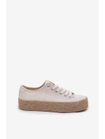 Dámské Tenisky Na Platformě S Pletením model 21693323 Světle Béžové - Lee Cooper