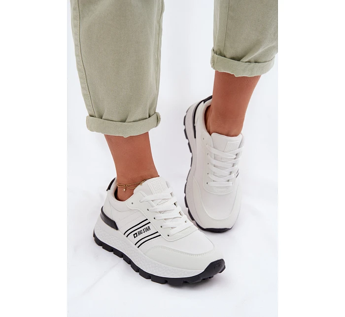 Dámské tenisky na platformě Big Star TT274882 Hi-Poly System Bílé Dámské tenisky na platformě Big Star TT274882 Hi-Poly System Bílé