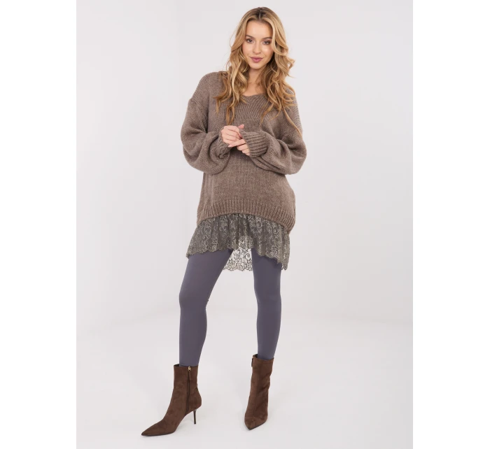 Sweter IN SW model 21782542 ciemny bezowy - FPrice