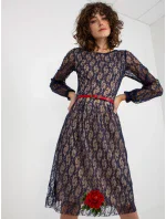 LK SK 507018 šaty.60P tmavě modrá LK SK 507018 šaty.60P tmavě modrá