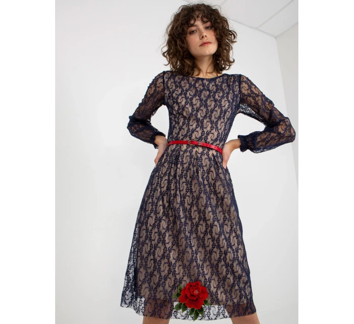 LK SK 507018 šaty.60P tmavě modrá LK SK 507018 šaty.60P tmavě modrá