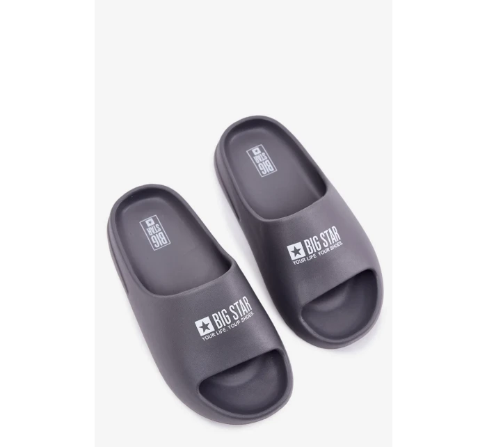Pánské pěnové pantofle s logem Big Star – šedé