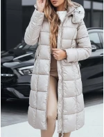 Dámská prošívaná zimní bunda s kapucí FashionStreet béžová TY5490