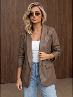 Marynarka damska skórzana z fango model 22542365 - FashionStreet