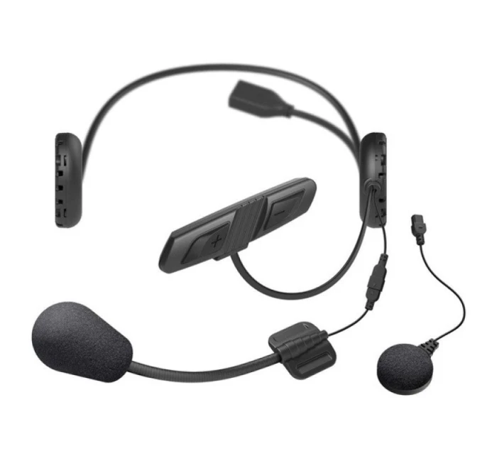 Interkom pro motocykly Sena 3S Plus Bluetooth 4.1 s dosahem až 400 m, čelenkou a mikrofonem na kabelu pro 1 helmu