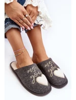 Dámské klasické pantofle s vložkou šedé Mabira