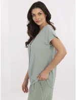 Halenka D73761M11171B pistáciová Halenka D73761M11171B pistáciová