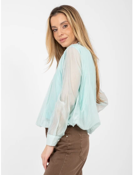 Bluzka IT BZ model 21923799 mietowy - FPrice Bluzka IT BZ model 21923799 mietowy - FPrice