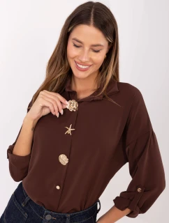 Koszula MI KS model 21441111 ciemny brązowy - FPrice