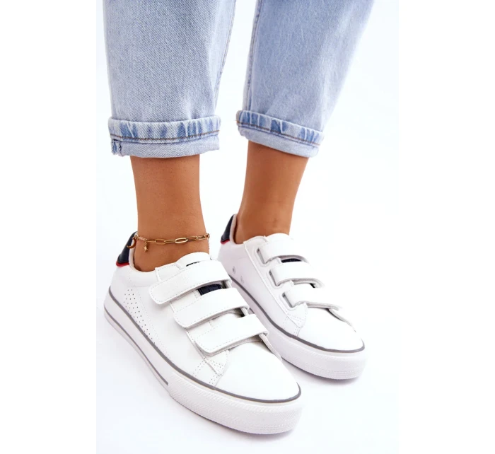 Žené tenisky na suchý zip Big Star LL274A207 Bíle Žené tenisky na suchý zip Big Star LL274A207 Bíle