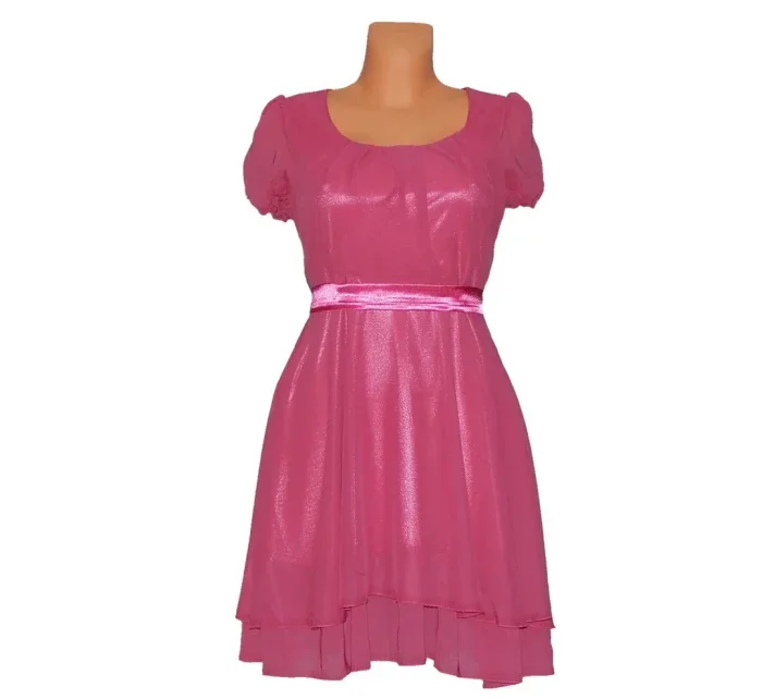 Dámské a šaty středně dlouhé růžové Růžová model 15042337 - OEM Dámské a šaty středně dlouhé růžové Růžová model 15042337 - OEM