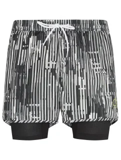 Pánské kraťasy KM0KM00244-021 černobílá - Calvin Klein