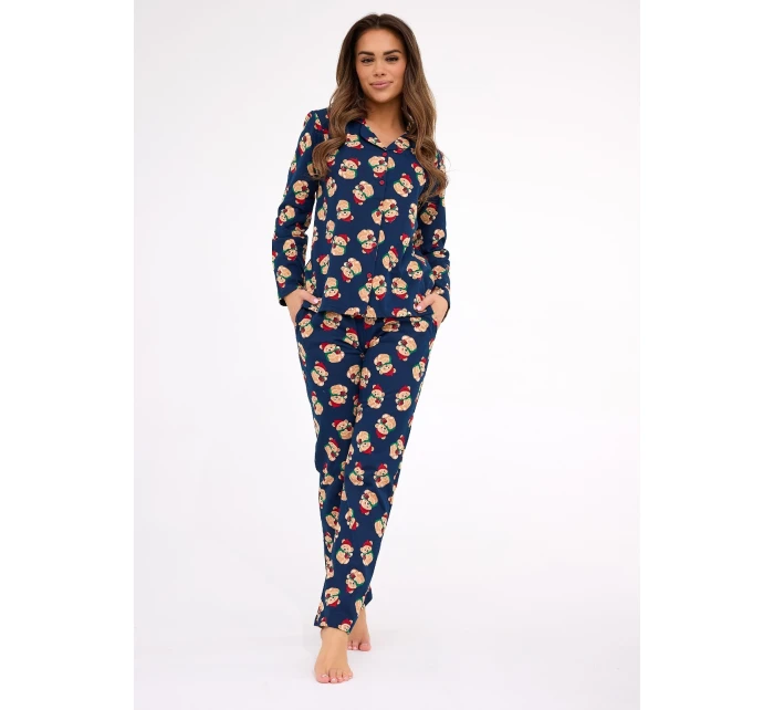 Cornette pyžamo 482/459 Teddy 5 délka/r Vánoce S-2XL dámské rozepínací