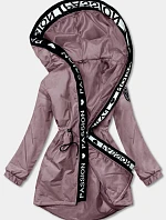 Dámská oversize parka růžová (B8080)