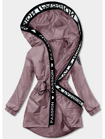 Dámská oversize parka růžová (B8080) Dámská oversize parka růžová (B8080)