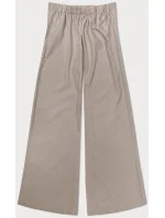 Tmavě béžové elegantní široké dámské kalhoty model 20159967 - MADE IN ITALY